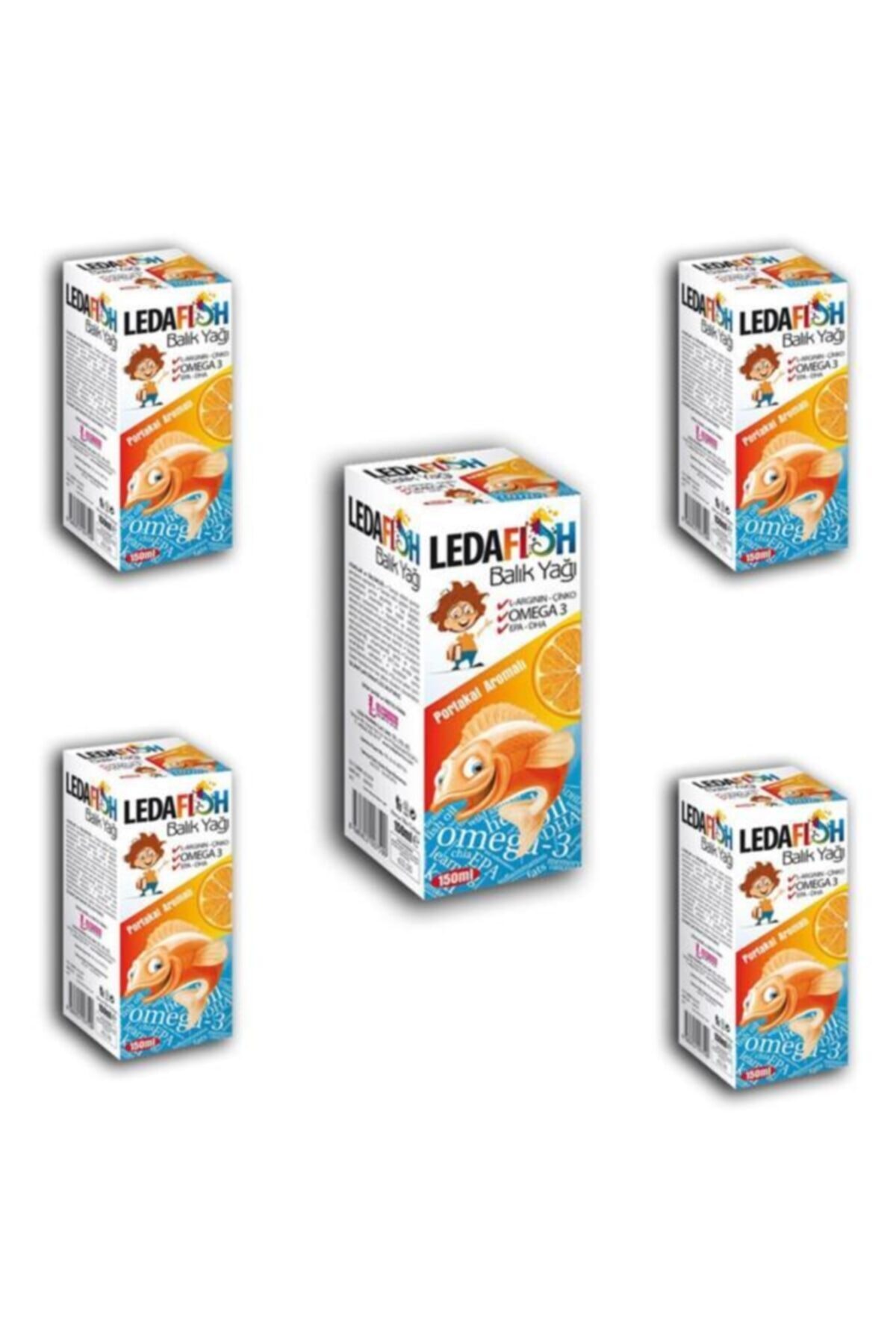 LedaPharma Ledafish Balık Yağı Şurup 150ml X5 Adet