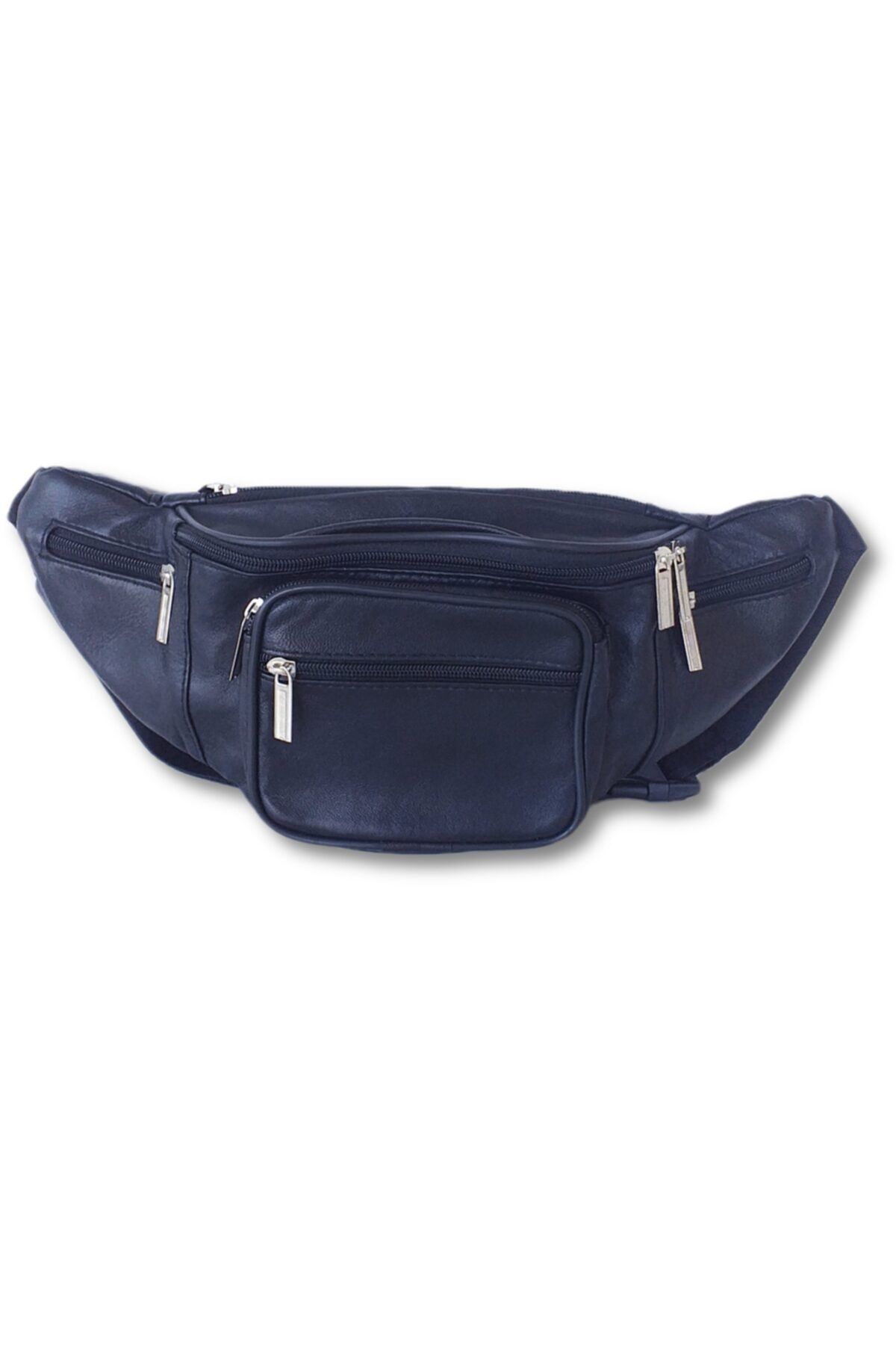 IREMAEVE Unisex Hakiki Deri Çapraz Bel Ve Omuz Çantası Siyah 39x19x9cm