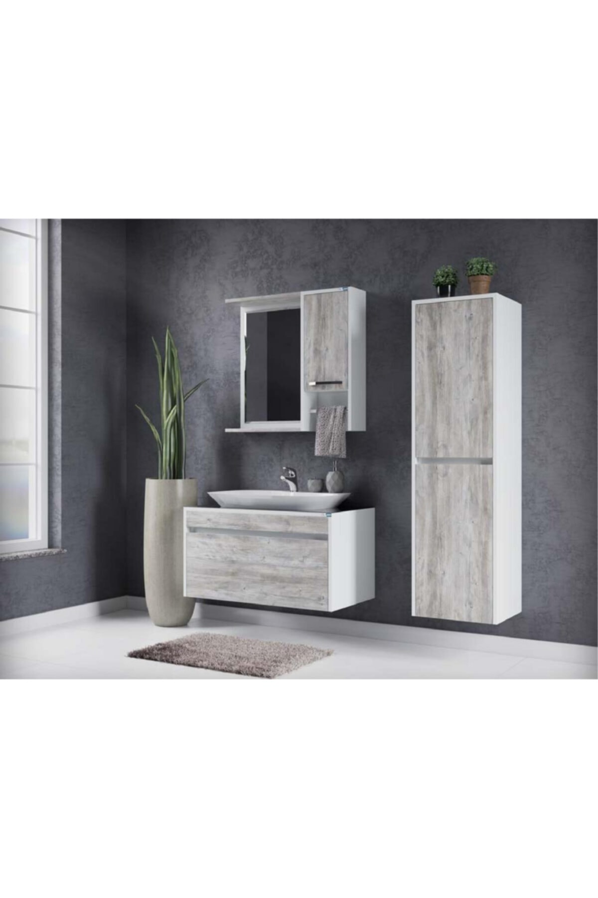 HCR Salda Banyo Dolabı 100 cm Set