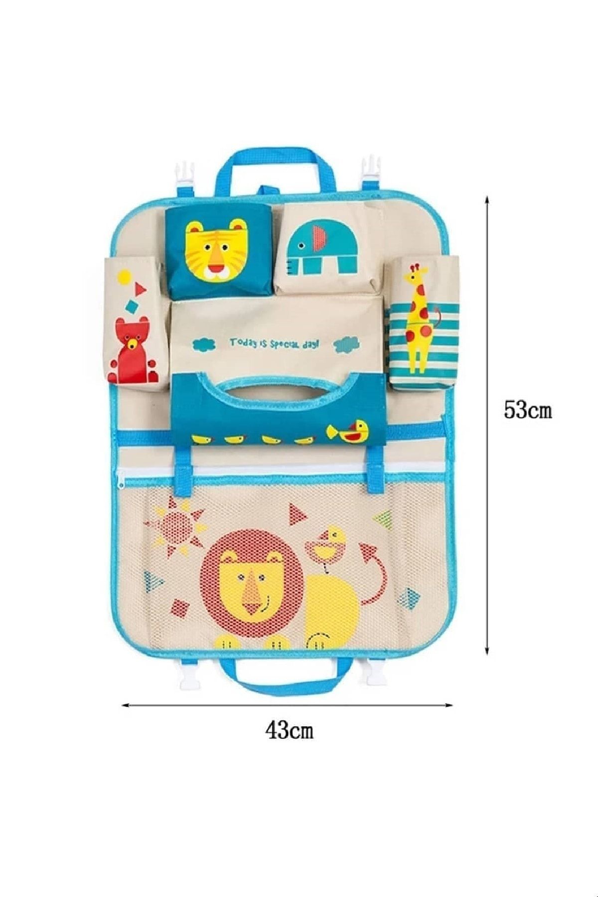Aboutbaby Araba Koltuk Arkası Organizer Düzenleyicisi Today Is Blue Lion