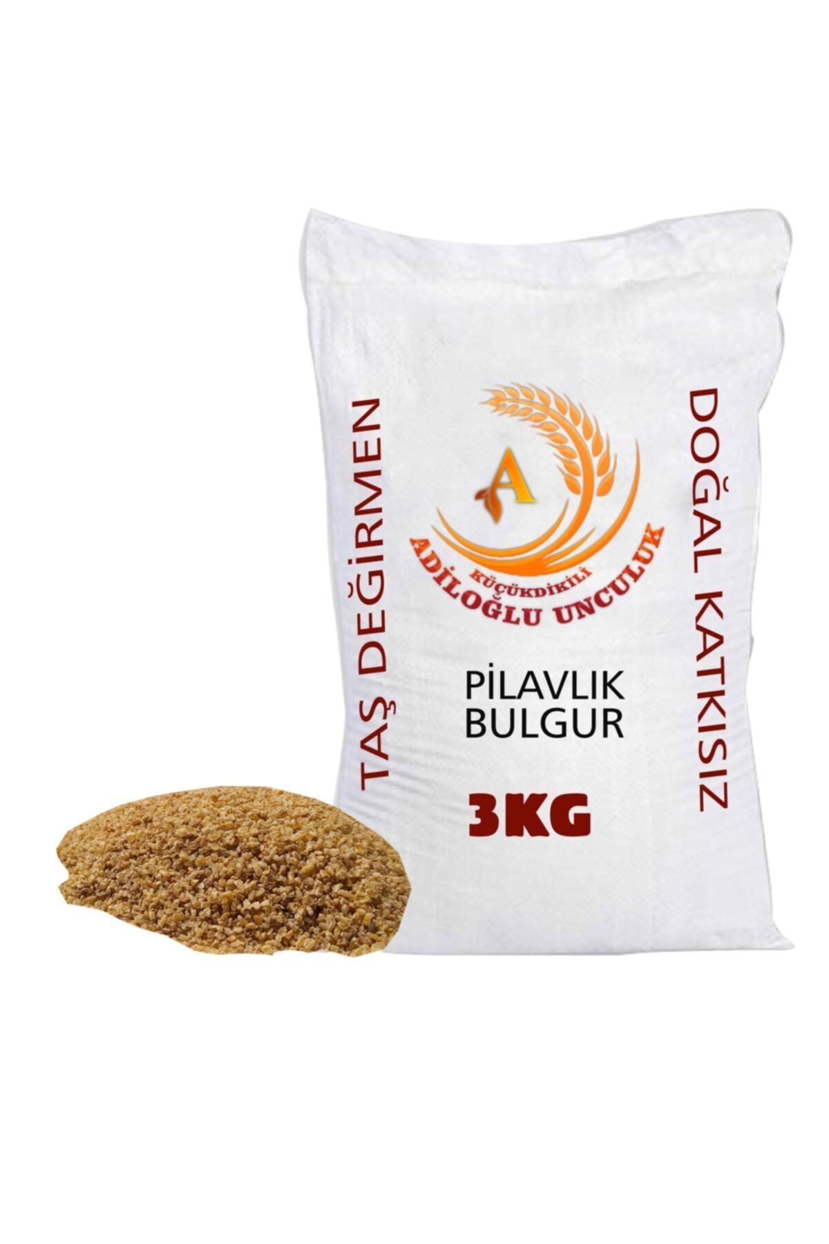 Küçükdikili Adiloğlu Unculuk Taş Değirmen Sarı Iri Pilavlık Bulgur 3kg