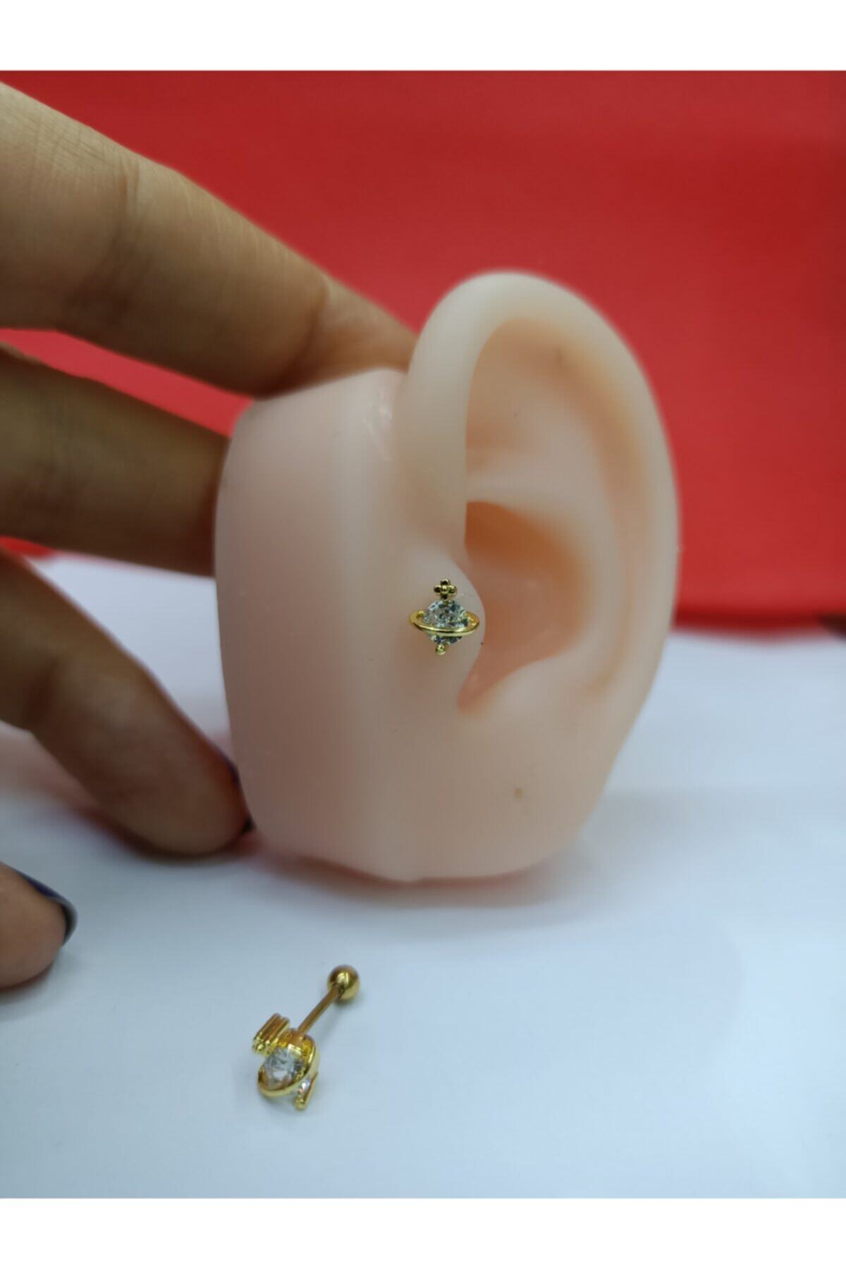 Arescollection Cerrahi Çelik Gold Tragus Piercing