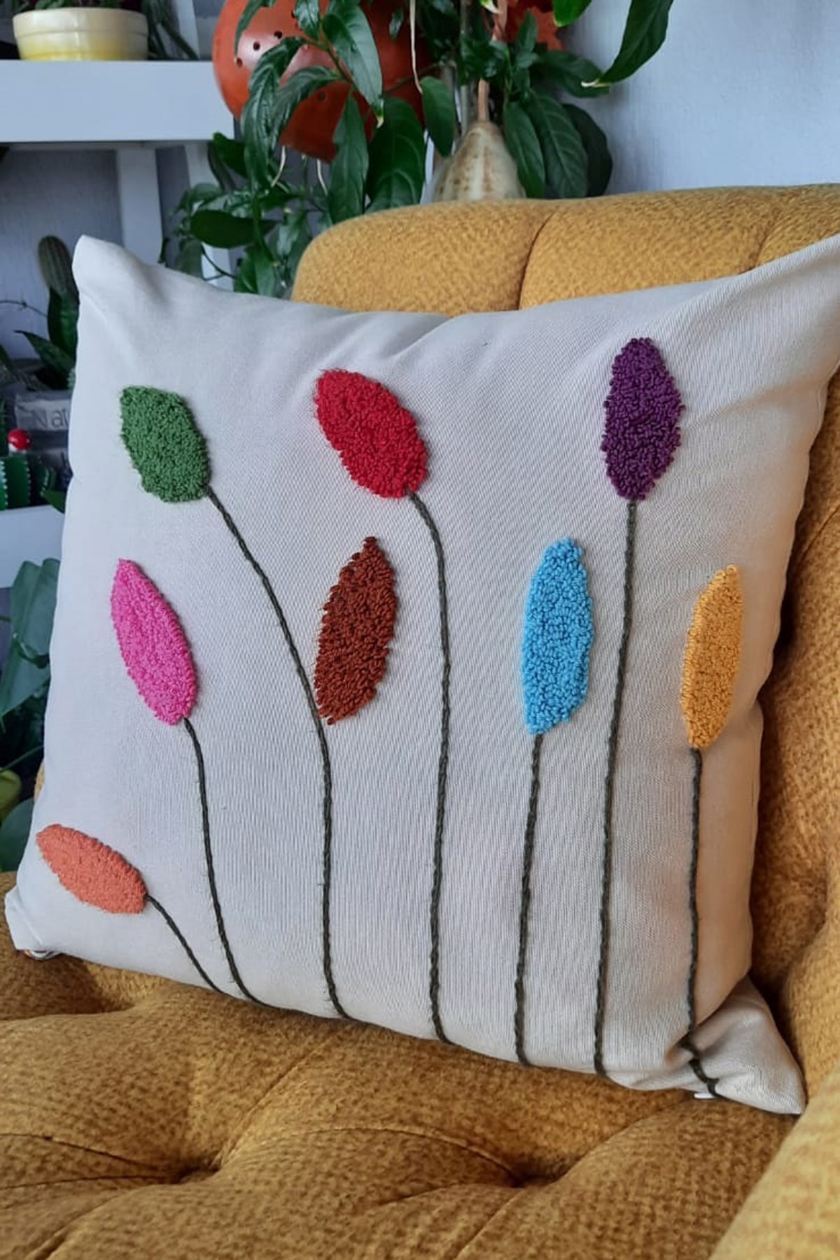 sryhome Punch Islemeli Yastık