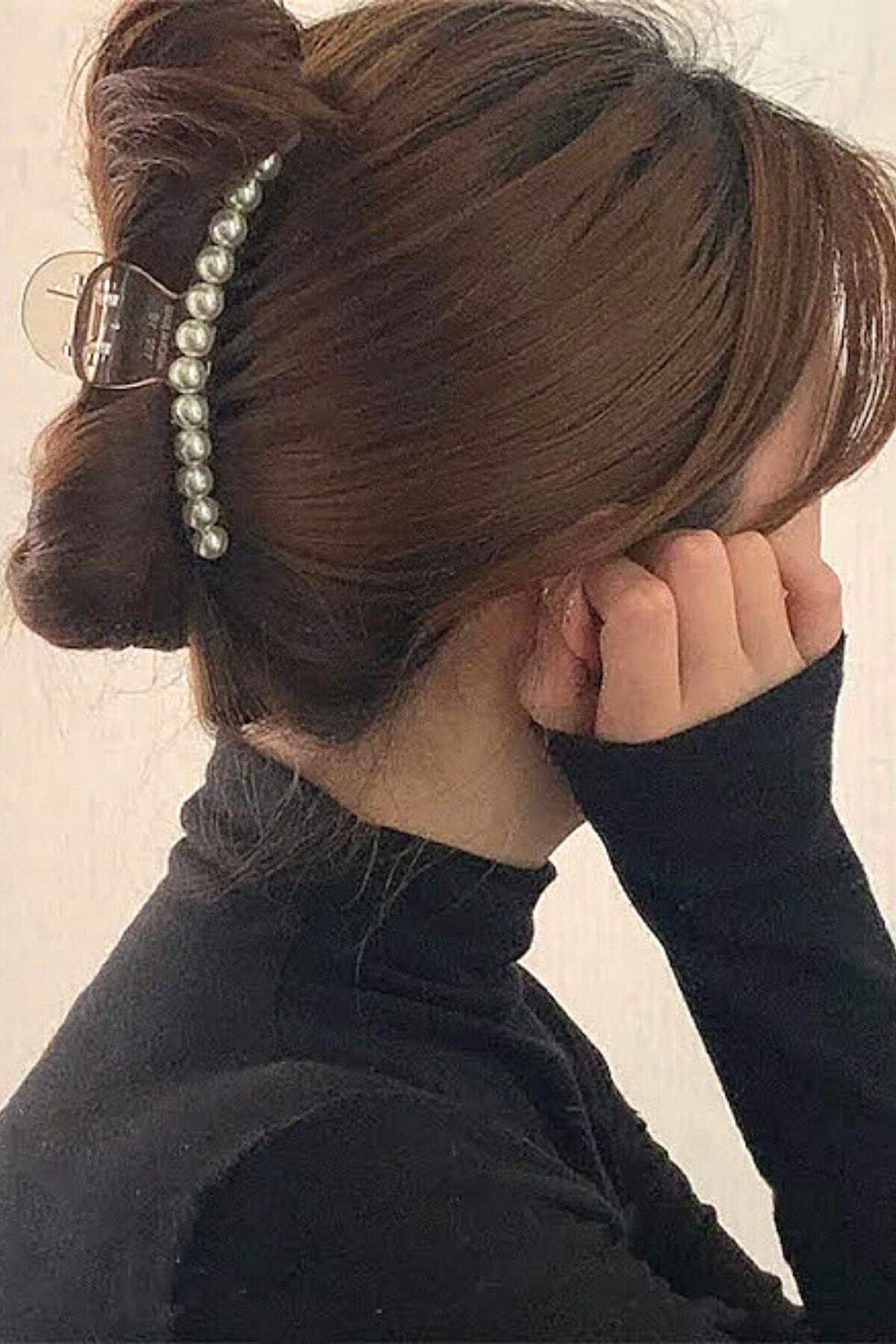 PETEK AKSESUAR Büyük Incili Kalite Mandal Toka