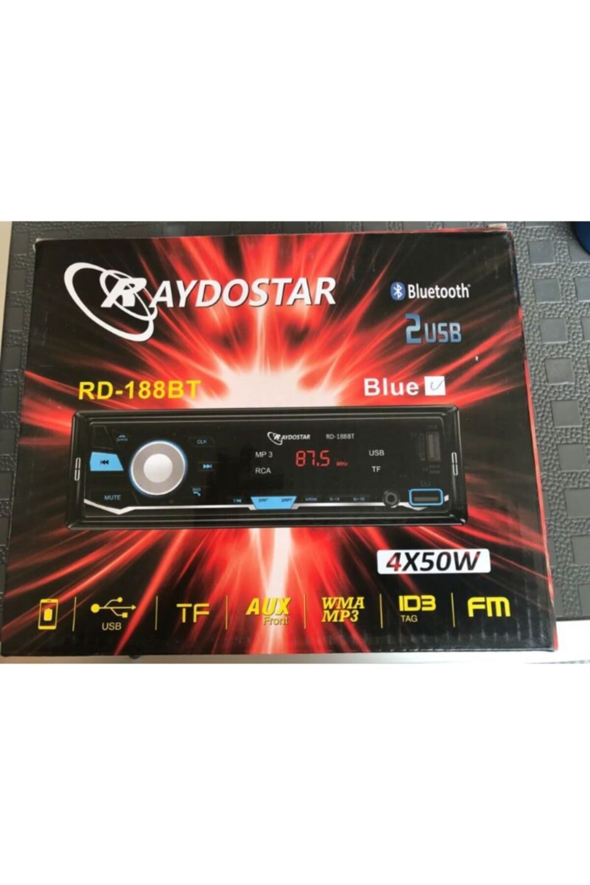 RAYDOSTAR 4x50w Teyp Bluetooth Blue