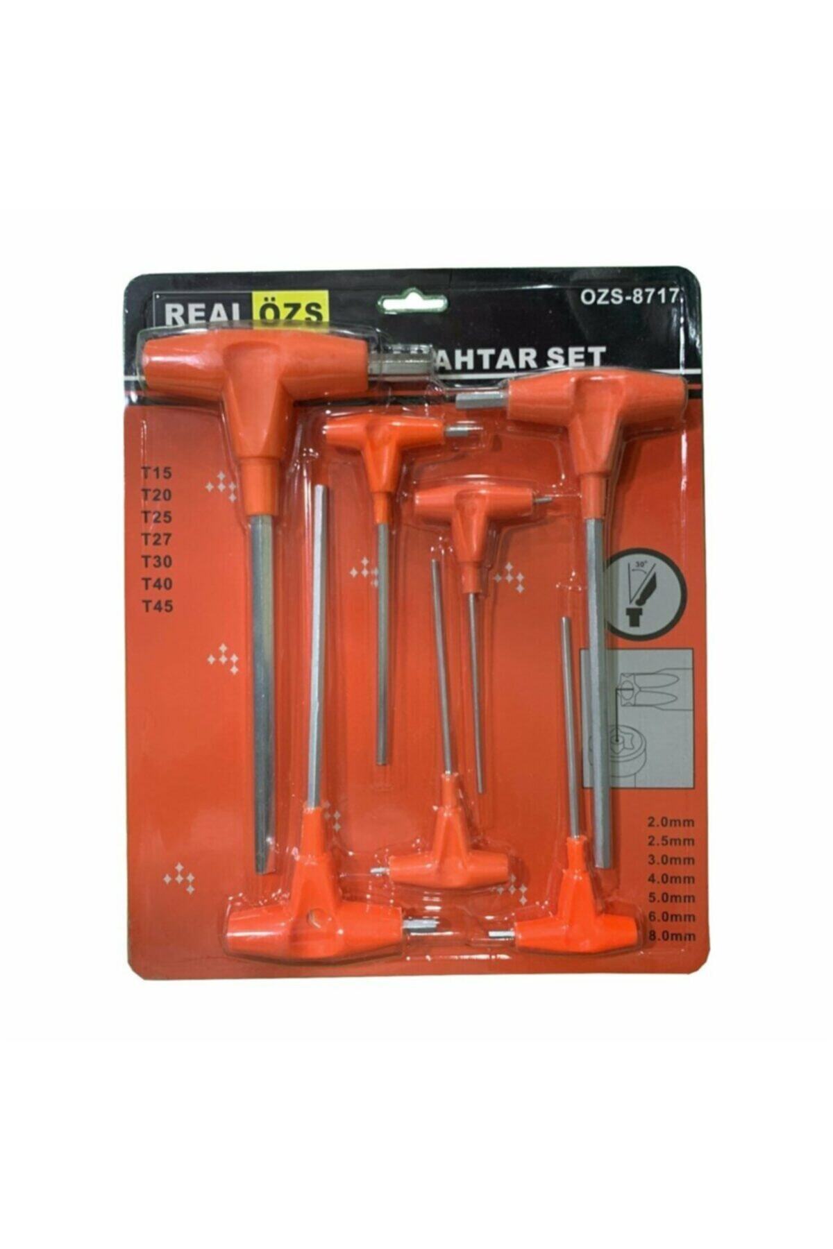 Real Özs 8717 7 Parça T Saplı Alyan Anahtar Seti T Alyan Takımı
