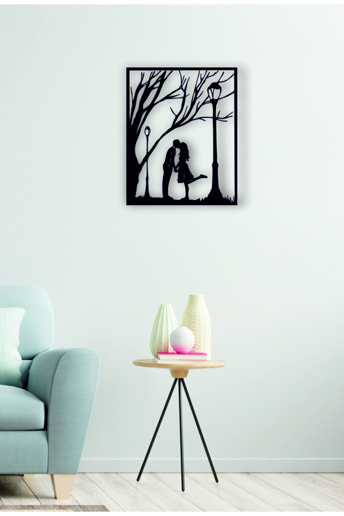 EF Home Sevgili Temalı Lazer Kesim Ahşap Duvar Dekoru
