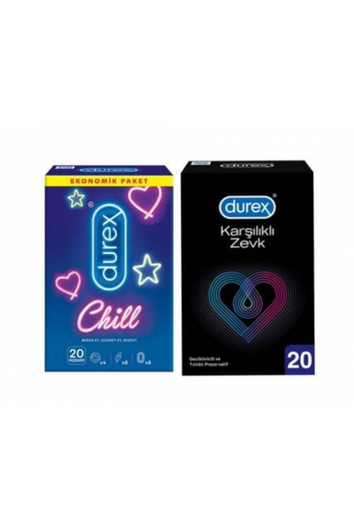 Durex Prezervatif Karşılıklı Zevk 20 Li + Chill 20 Li