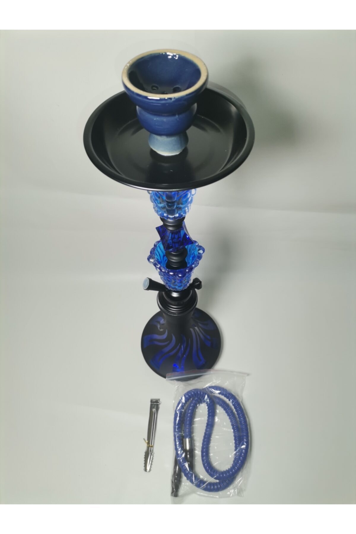 WolfHookah Yuva Orta Boy Mavi Nargile Takımı