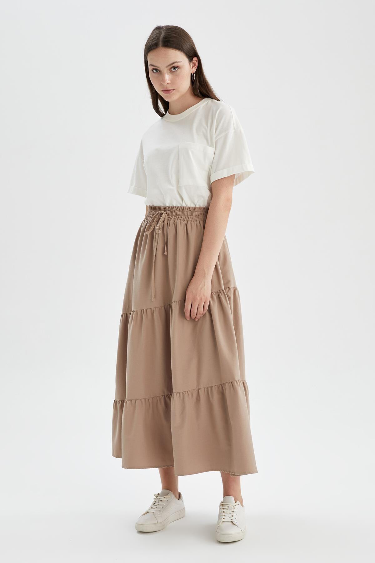 DeFacto Regular Fit 90 Dokuma Etek