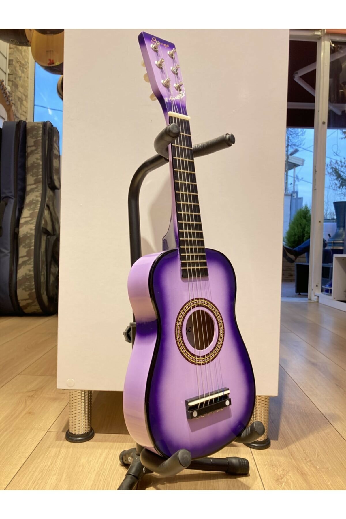 Bando Müzik Aletleri Gitar Çocuk I Mor 60cm Penalı Gitarçocuk