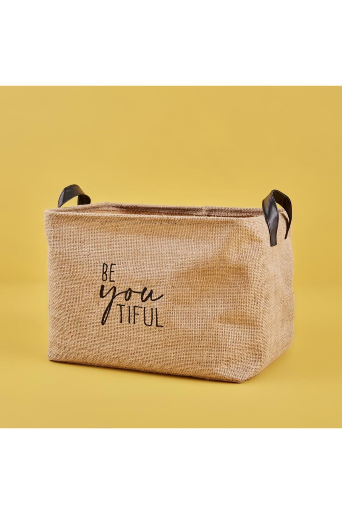 Bella Maison Be Youtiful Jüt Dikdörtgen Sepet Naturel (37x27x25 Cm)
