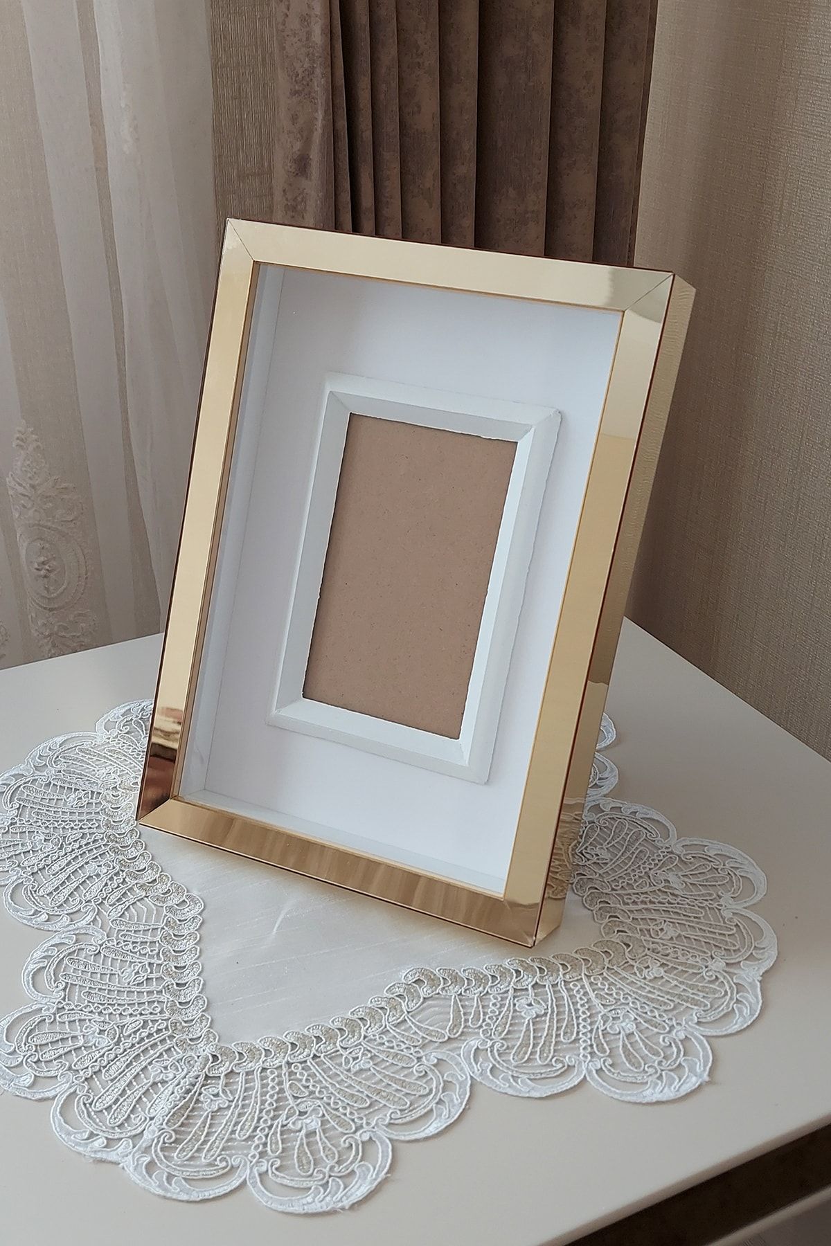 Tasarımname Architecture & Design 21x30 Cm Gold Pleksili Yeni Trend Tasarım Anı Çerçevesi! Ayna Çerçeve!