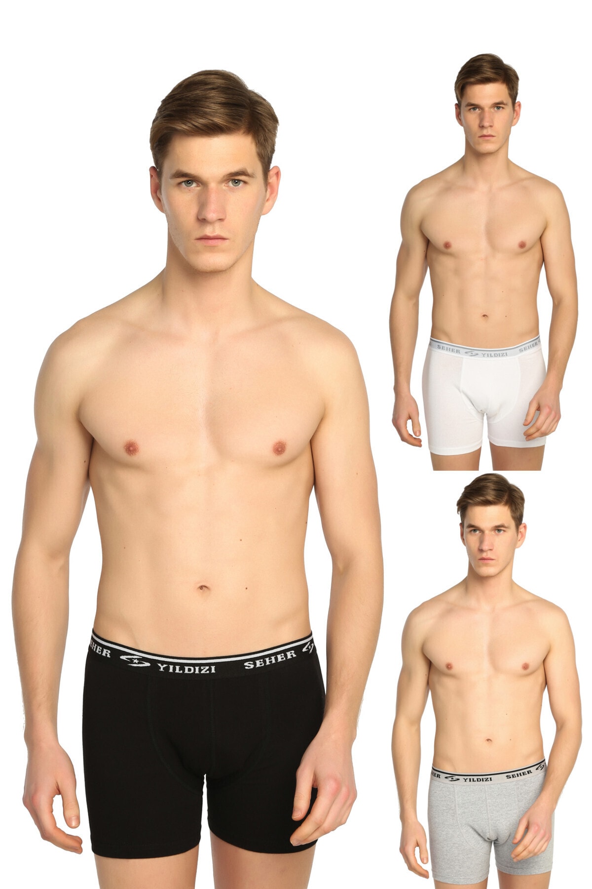 Seher Erkek Karışık Renk 6'lı Paket likralı Boxer ELF568S0060CCM6