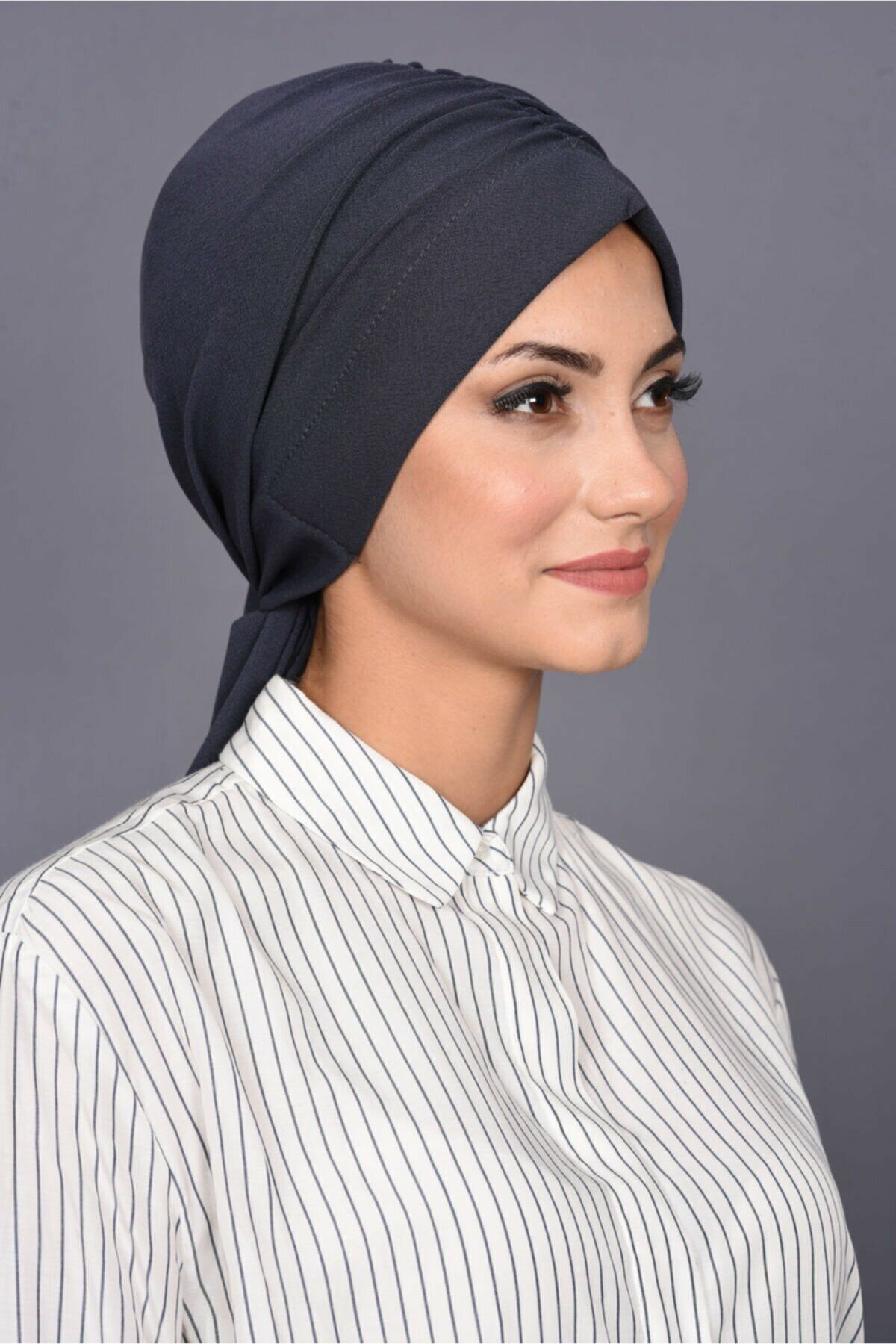 Gültopu Eşarp & Şal Kadın Dubai Bone Şal, Günlük Düz Füme Renk Baş Örtüsü Tesettür Giyim