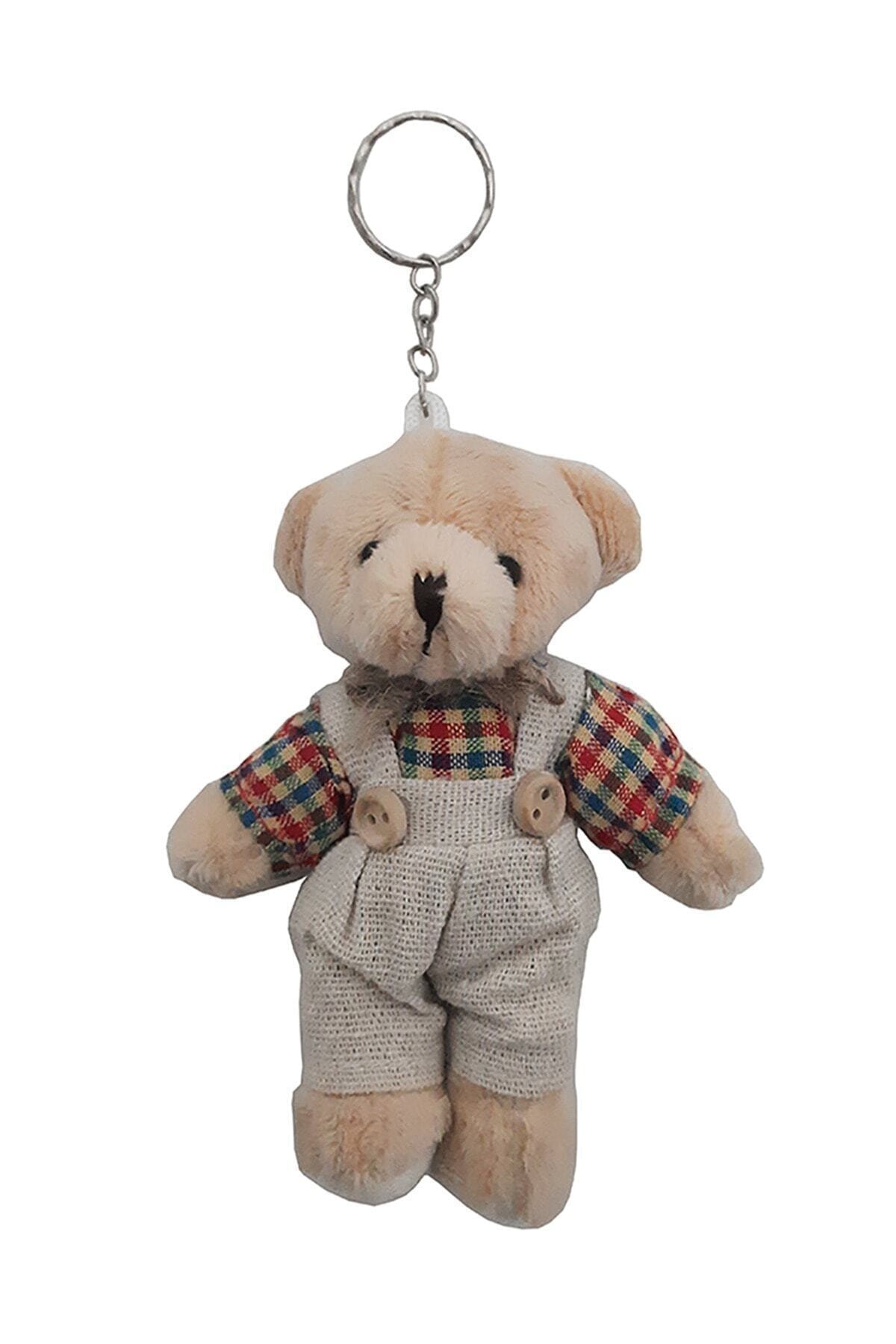 Neşeli Oyuncak Peluş Ayıcık Anahtarlık Ve Çanta Süsü, Doğum Günü Hediyesi (12 CM BOY)