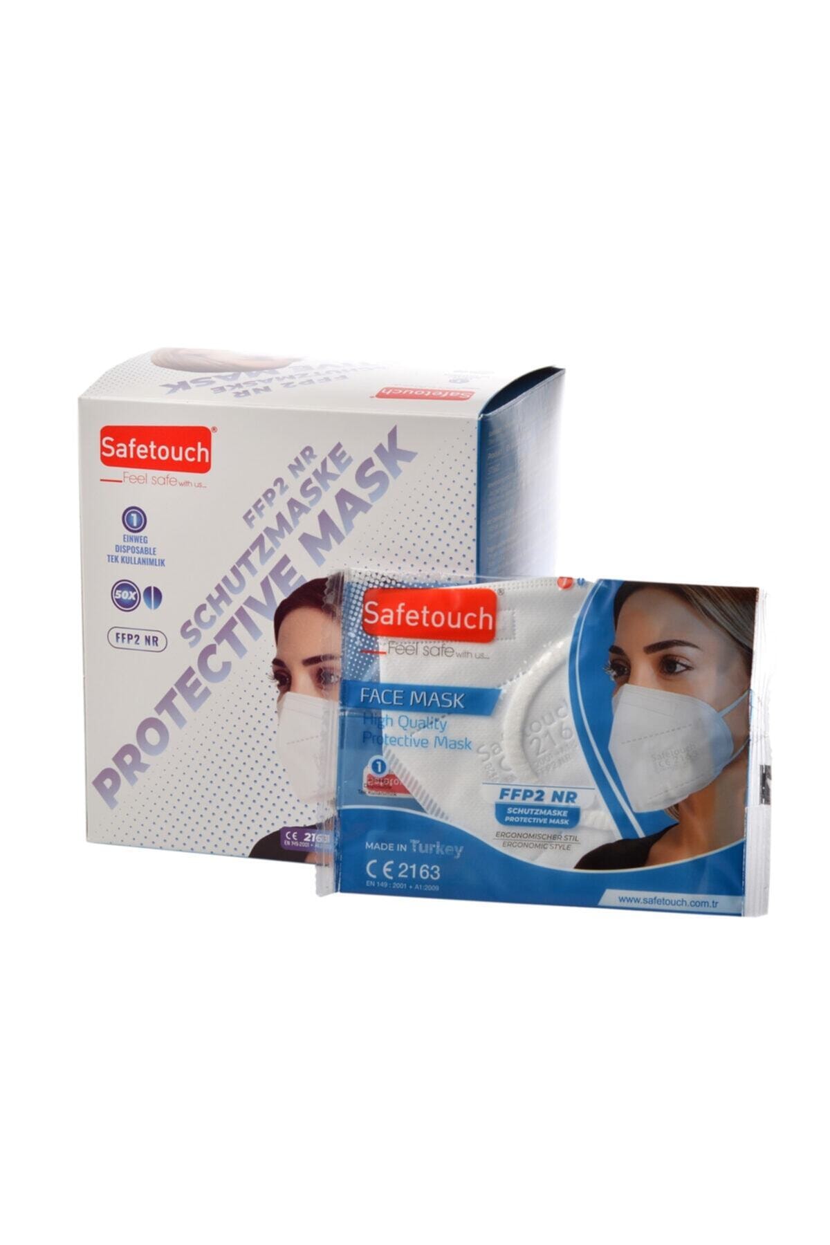 SAFETOUCH Ffp2 Yüksek Filtrasyonlu 4 Katlı Maske 50'li Kutu