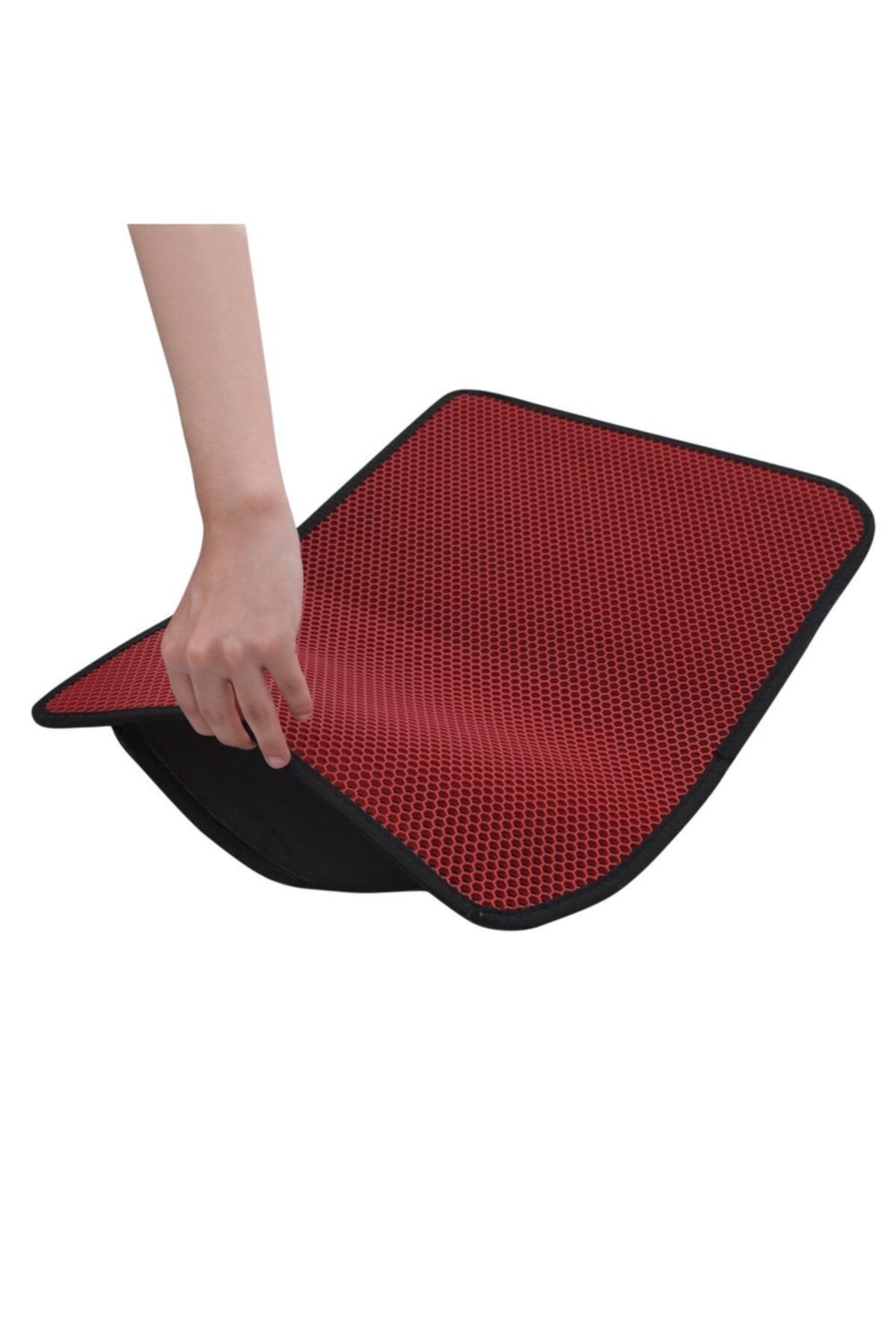 cattie Elekli Kedi Tuvalet Önü Paspası 60 X 90 Cm Kırmızı