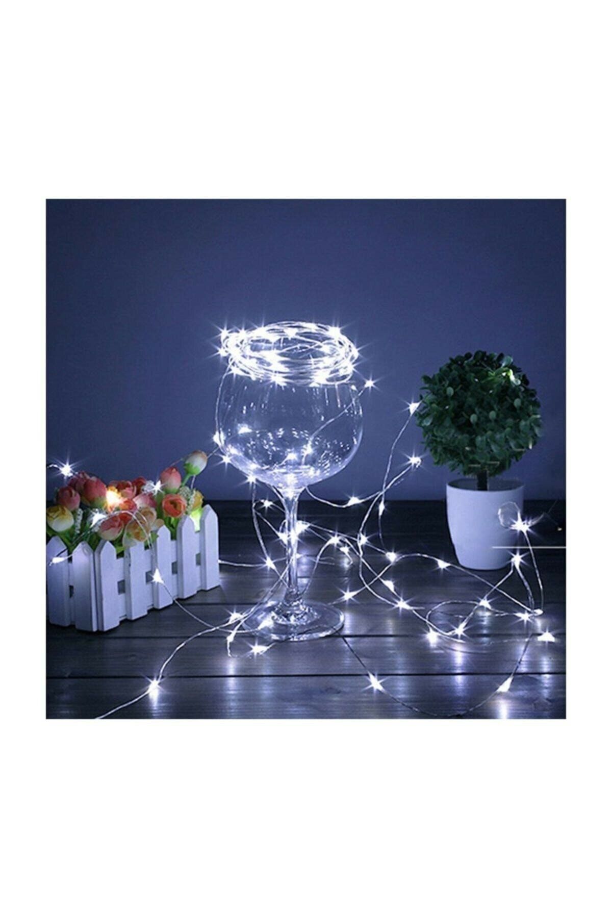 DDTREND Peri Led 5 Metre Pilli Beyaz Renk Dekoratif Aydınlatma
