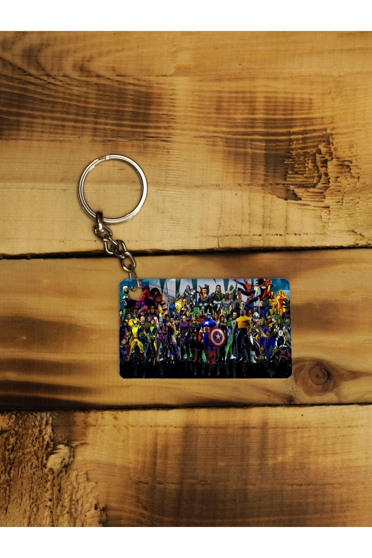 Panorama Ajans Marvel Tüm Karakterleri Tasarım Ince Metal Anahtarlık
