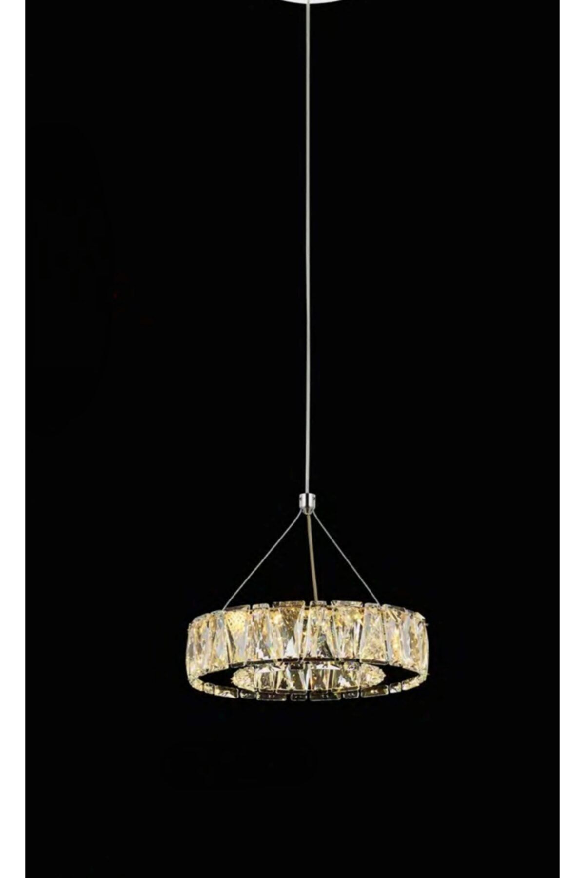 Kristal Cam Kristal Led'li Avize