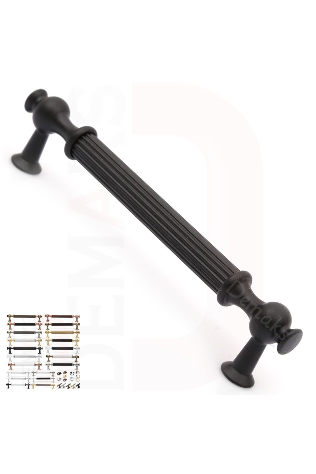 Demaks Alya Mat Siyah 320mm (1adet) Lüks Metal Mobilya Dolap Çekmece Kulpu
