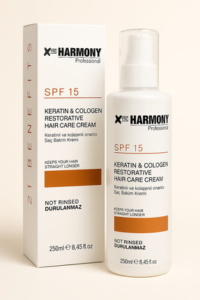 Spf 15 Keratinli Ve Kolajenli Onarıcı Durlanmayan Saç Bakım Kremi 250 ml Image 0