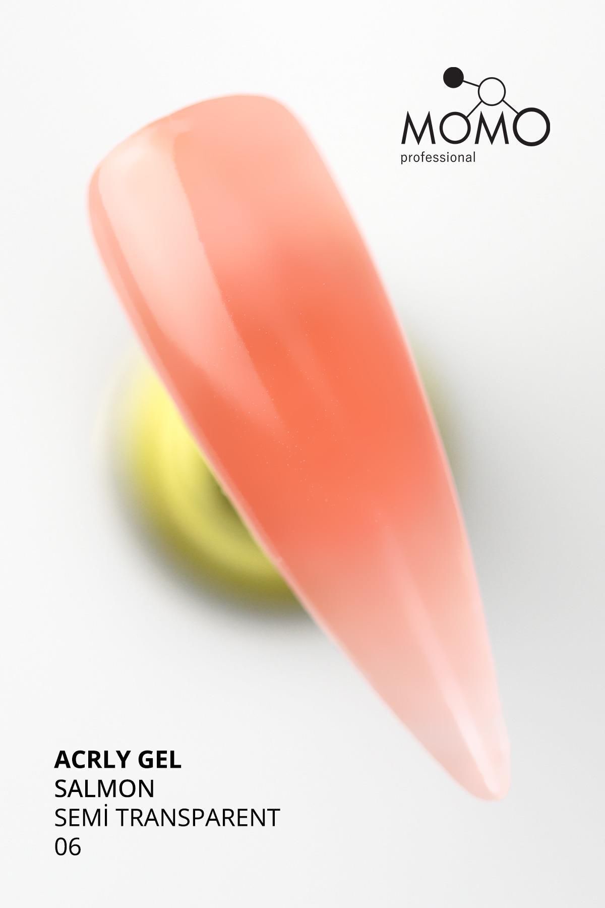 پلی ژل برای ناخن مصنوعی، ژل پلی، ژل اکریل شماره 06، ماهی قزل آلا نیمه شفاف، 30 گرم، بدون TPO-Free