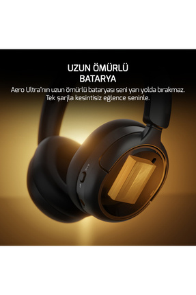 Aero Ultra Siyah Triple Mode (Kablosuz/Bluetooth/2.4G) Gaming (Oyuncu) Kulaklık Image 2