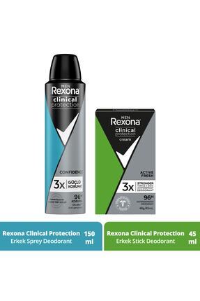 Men Clinical Protection Erkek Sprey Deodorant 150 Ml + Erkek Stick Deodorant 45 Ml Image 0