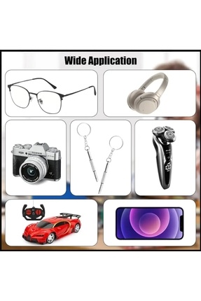 GUANGZHOU 2 adet Hassas Gözlük Tornavida Seti, Taşınabilir Çelik Gözlük Onarım Alet Seti Image 6