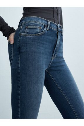 Noelıa Ispanyol Paça Yüksek Bel Jean Pantolon Image 5