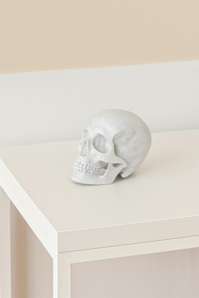 Dekoratif Bohem Kuru Kafa Figürü - Mermer Beyaz | Modern Masaüstü Obje | Ev ve Ofis Aksesuarı Image 3