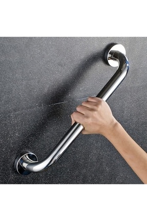 Q19 50CM PASLANMAZ PARLAK BANYO WC KÜVET YANI BEDENSEL ENGELLİ TUTUNMA BARI TUTAMAK Image 0