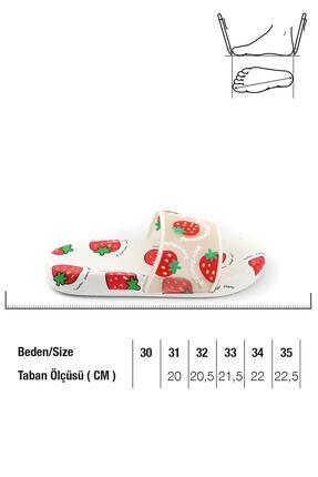 Meyveli Kaydırmaz Taban Çocuk Terlik Plaj Havuz Terliği Image 1