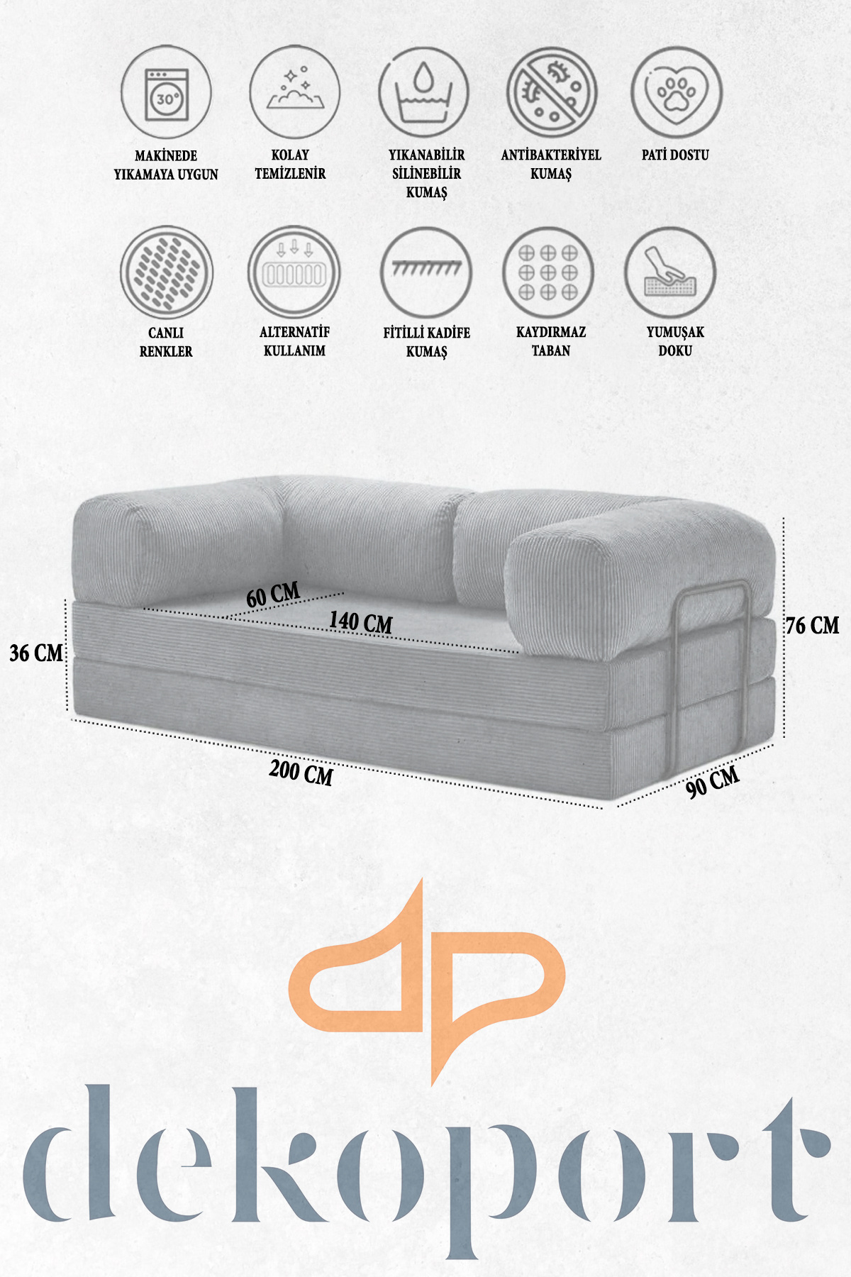 تخت خواب مبل را آرام کنید که می تواند یک بستر فعالیت باشد