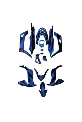 HONDA PCX 2021 - 2024 UYUMLU GRENAJ KOMPLE KAPORTA SETİ BUKALEMUN MAVİ Image 1