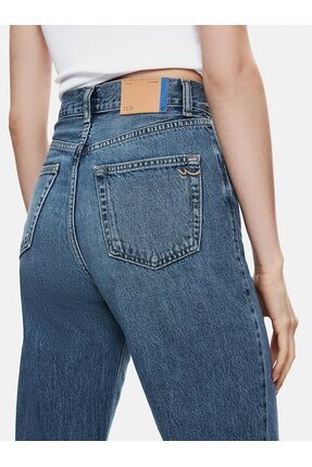 Vıonne H Geniş Paça Yüksek Bel Jean Pantolon Image 4