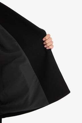 Regular Fit Kuşaklı Kaşe Kaban E8659AX25AU Image 5