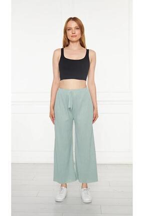 3'lü Kadın Fitilli Raporlu Pantolon & Eşofman, Gündelik Ev Giyim Pijama Image 5