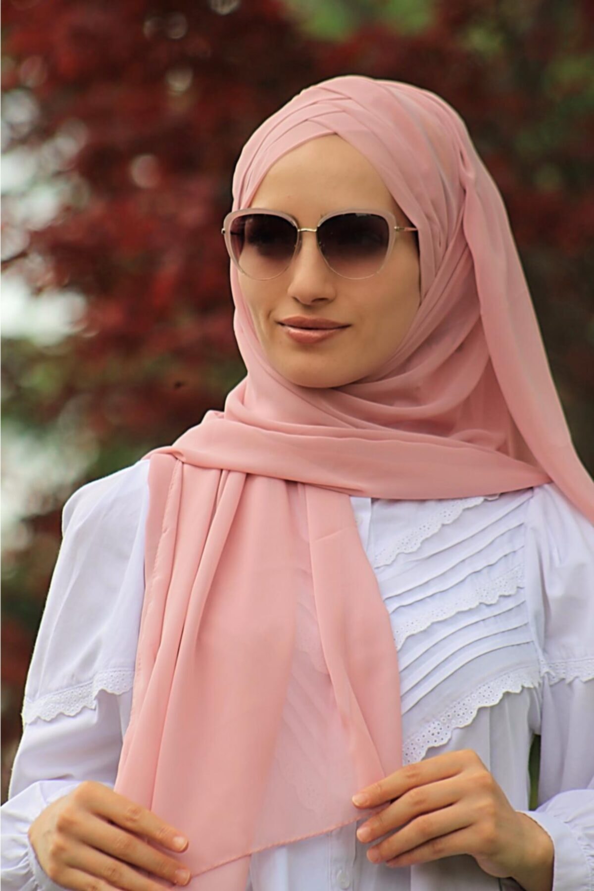 Zehra Hazır Havuz Tesettür Giyim (tesettür Giyim) Üc Bandlı Hazır Sal Pudra