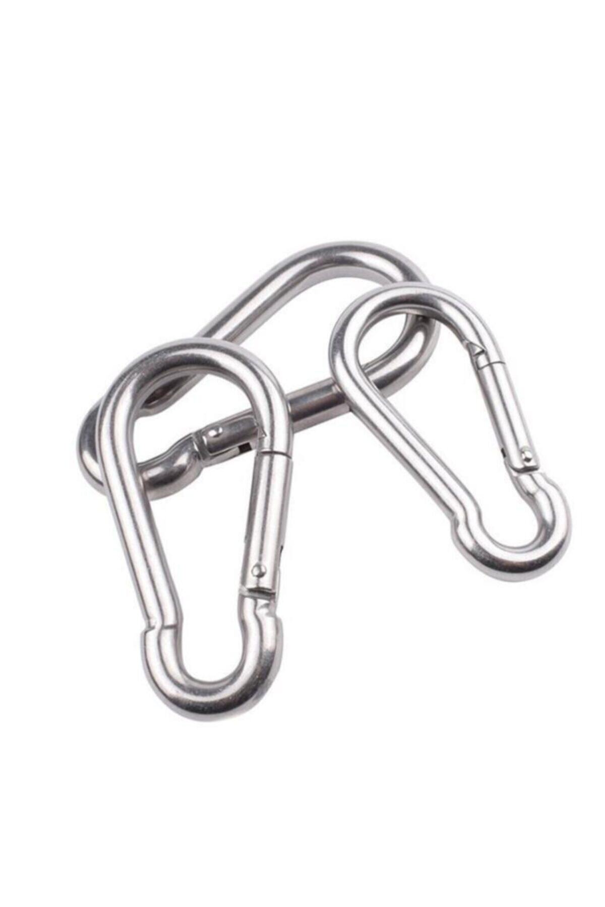 Badem10 Karabina Yaylı Galvanizli Çelik Salıncak Hamak Askı Kilidi Çap: 12 Mm (2 Adet)