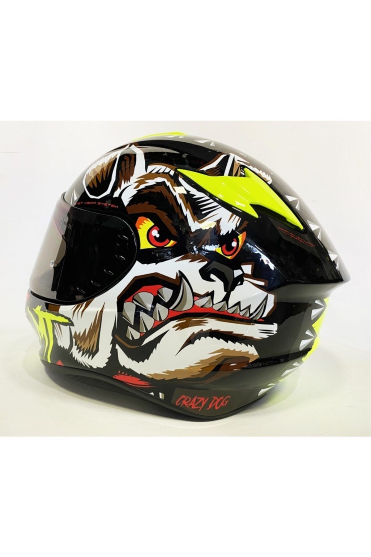 MT Kask Targo Crazydog Renkli Vizörlü