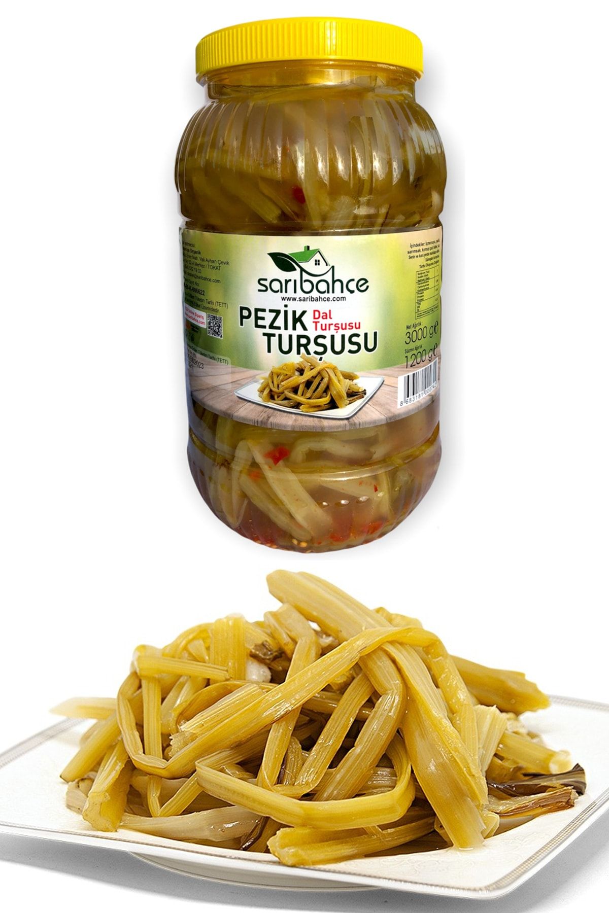 Sarıbahçe Pezik Turşusu 3 kg Pet Dal Turşusu