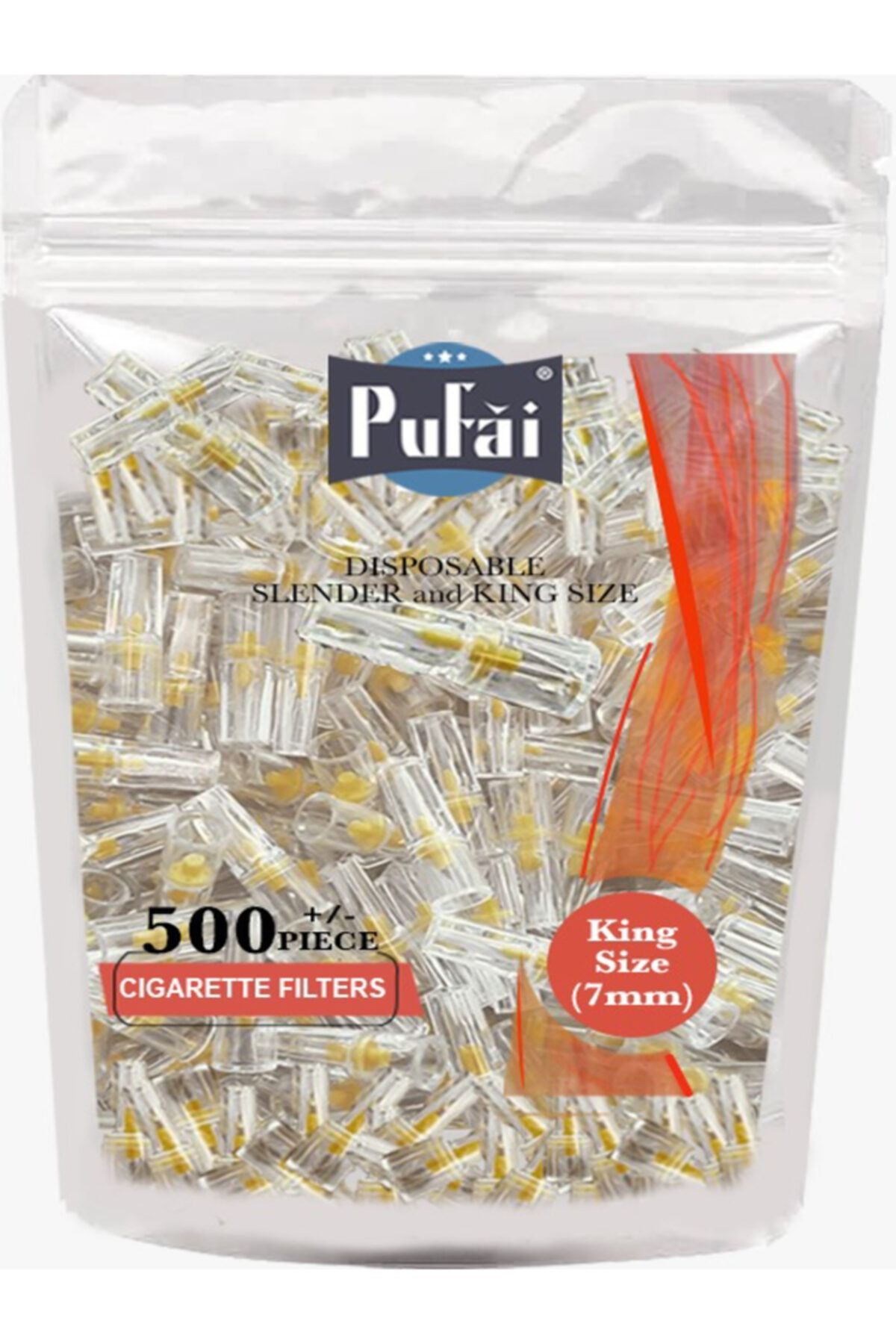 Pufai Sigara Ağızlığı Slender Boy Filtre 7 Mm 500 Adet 1 Yeniden Kullanılanilir Paket Içerisinde