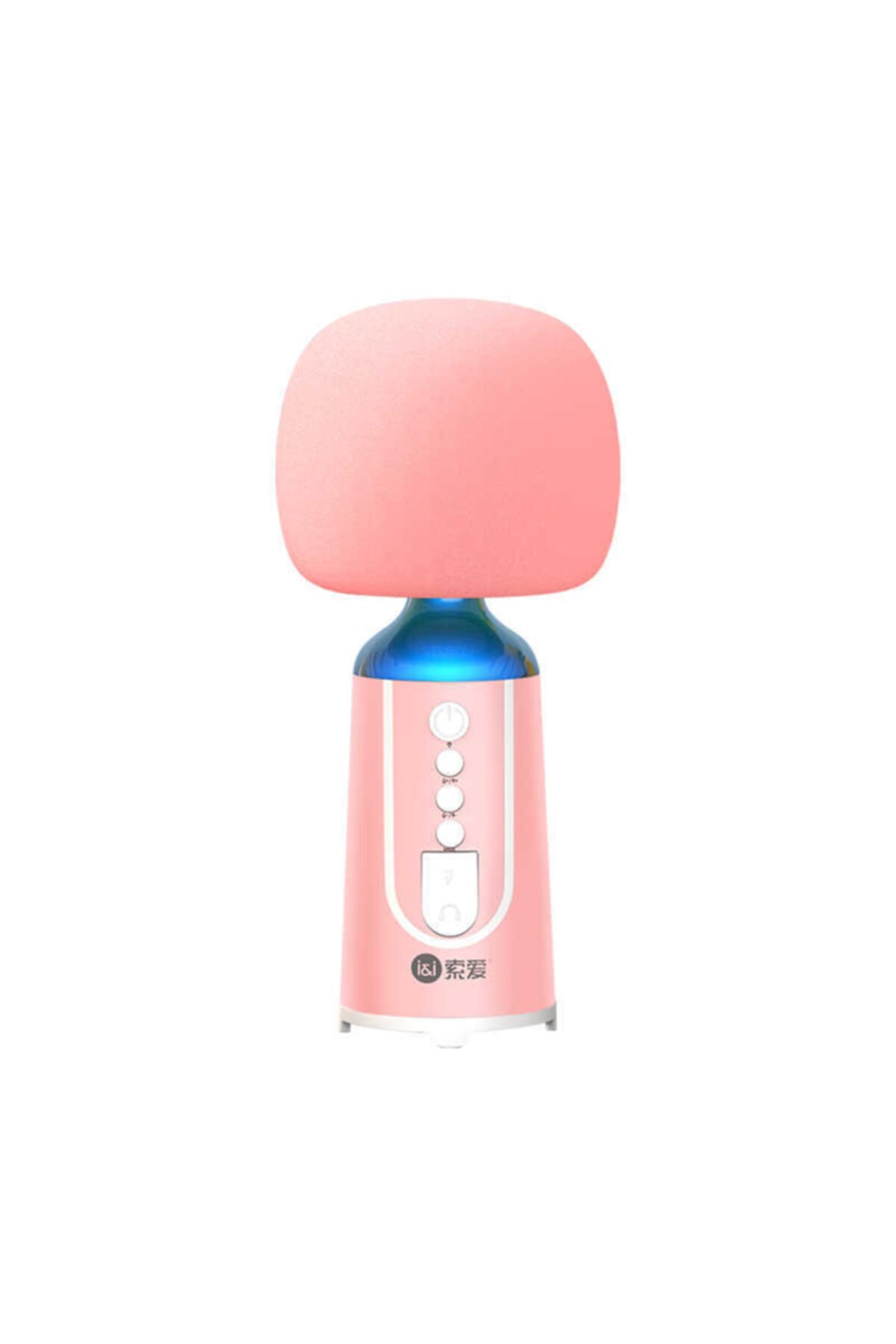 Soaiy Mc11 Karaoke Mikrofon Profesyonel Bluetooth Hoparlör Pembe