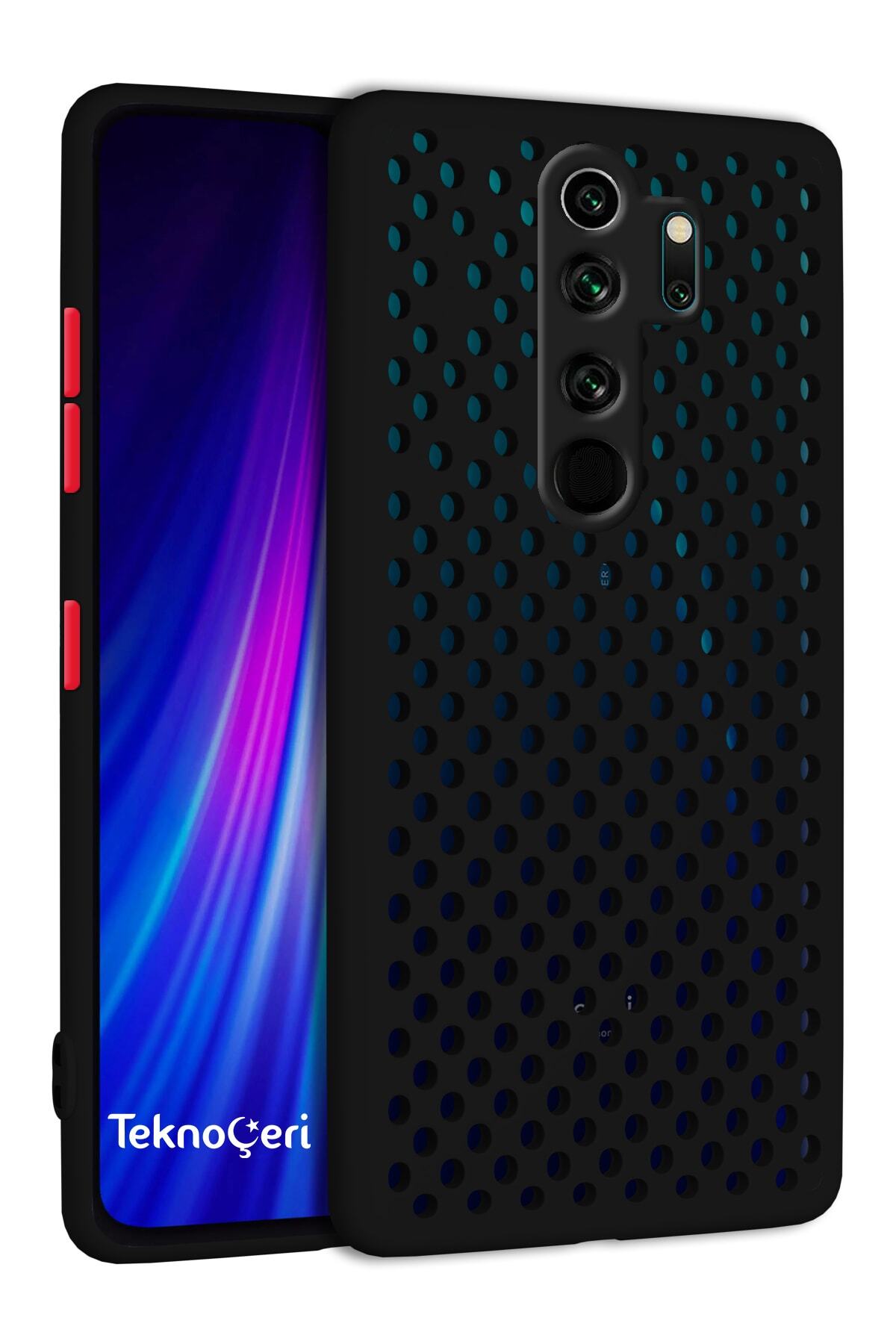 Teknoçeri Xiaomi Redmi Note 8 Pro Uyumlu Delikli Kamera Korumalı Yumuşak Silikon Kapak