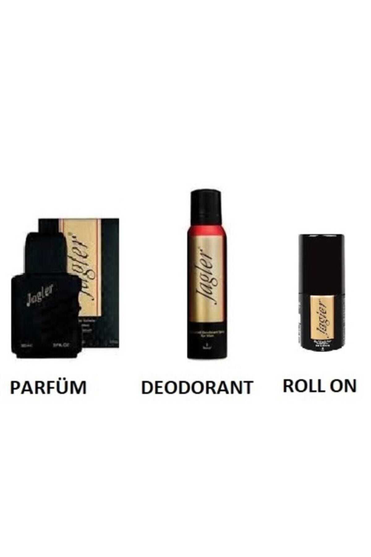 Jagler Orıjınal Classıc Erkek Edt Parfüm 90 Ml + Deo 150ml+rollon 3'lü Set Yeni Ürün