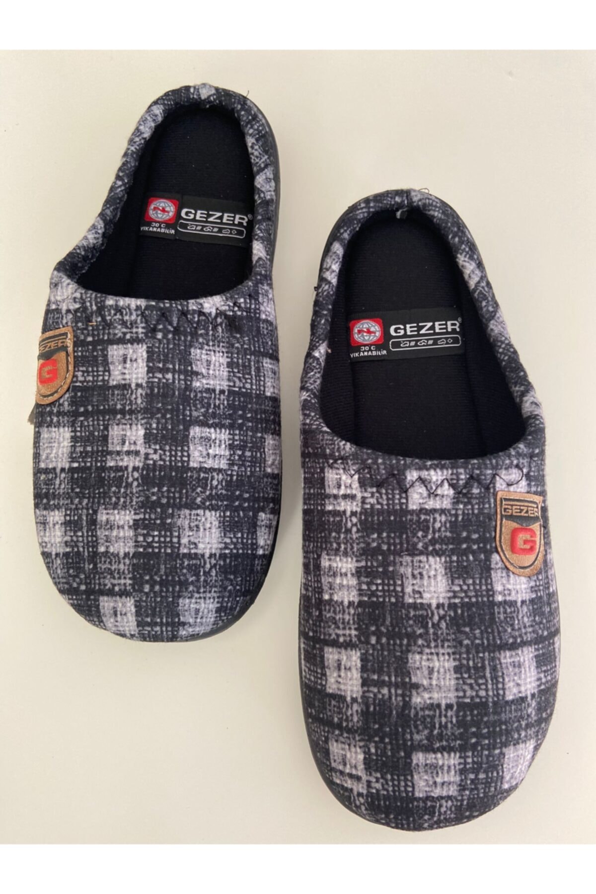 GEZER Kaymaz Taban Erkek Kışlık Ev Terliği Misafir Terliği