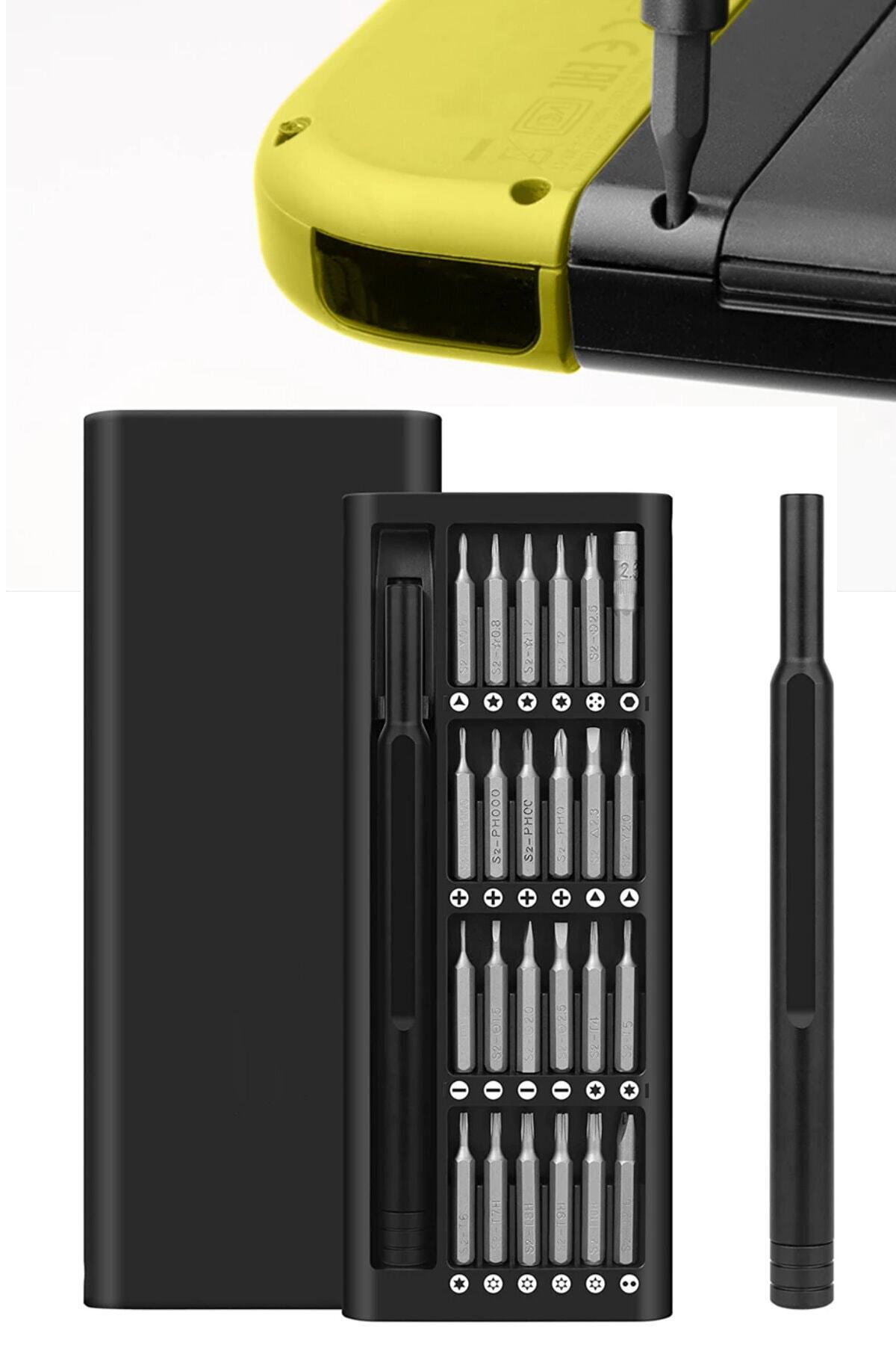 esmelen 24 Parça Akıllı Telefon Bilgisayar Teknik Servislere Özel Metal Smart Mıknatıslı Tornavida Seti Pro